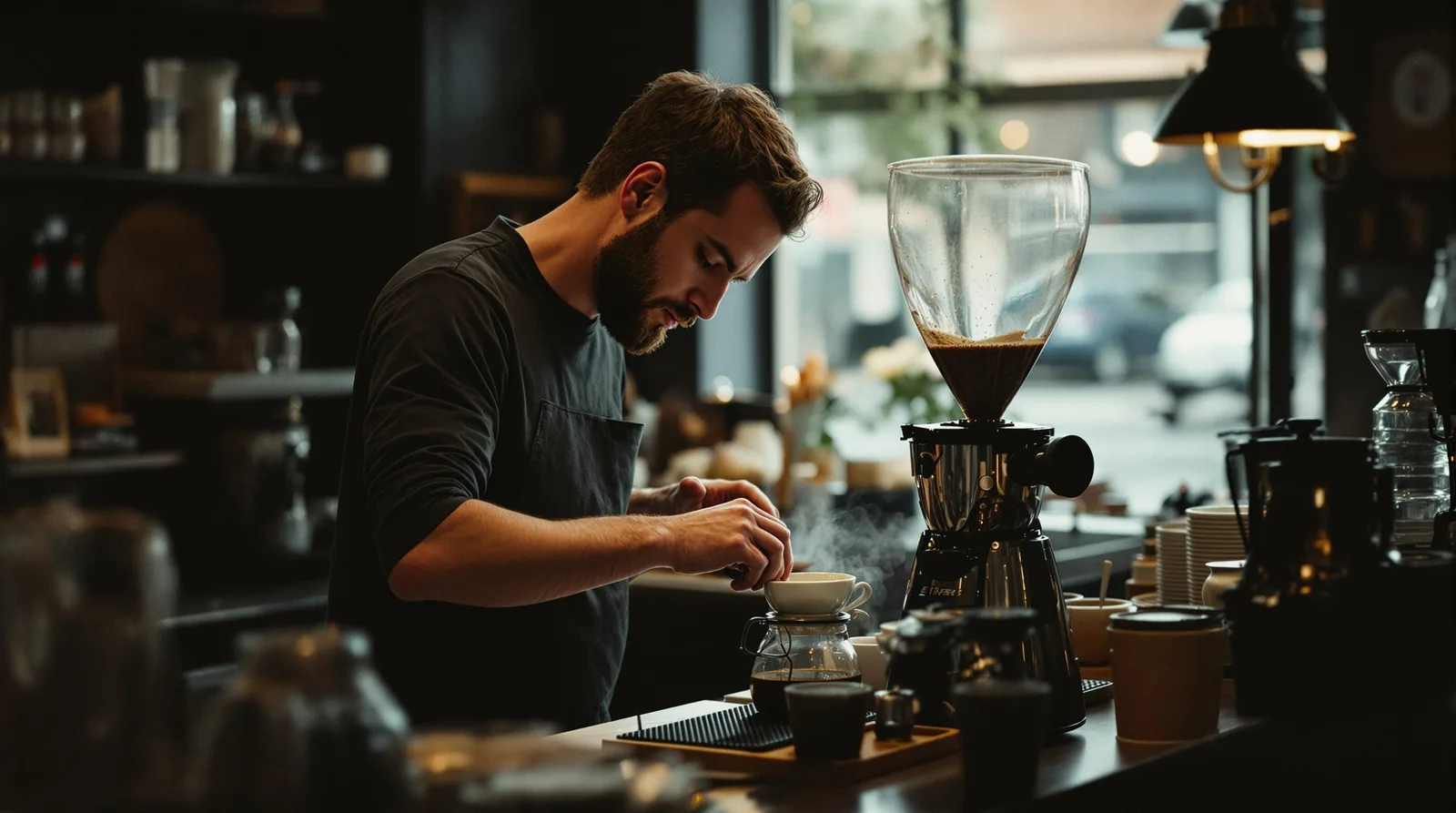 editorial hero image for the cafe equipment checklist for a new coffee shop