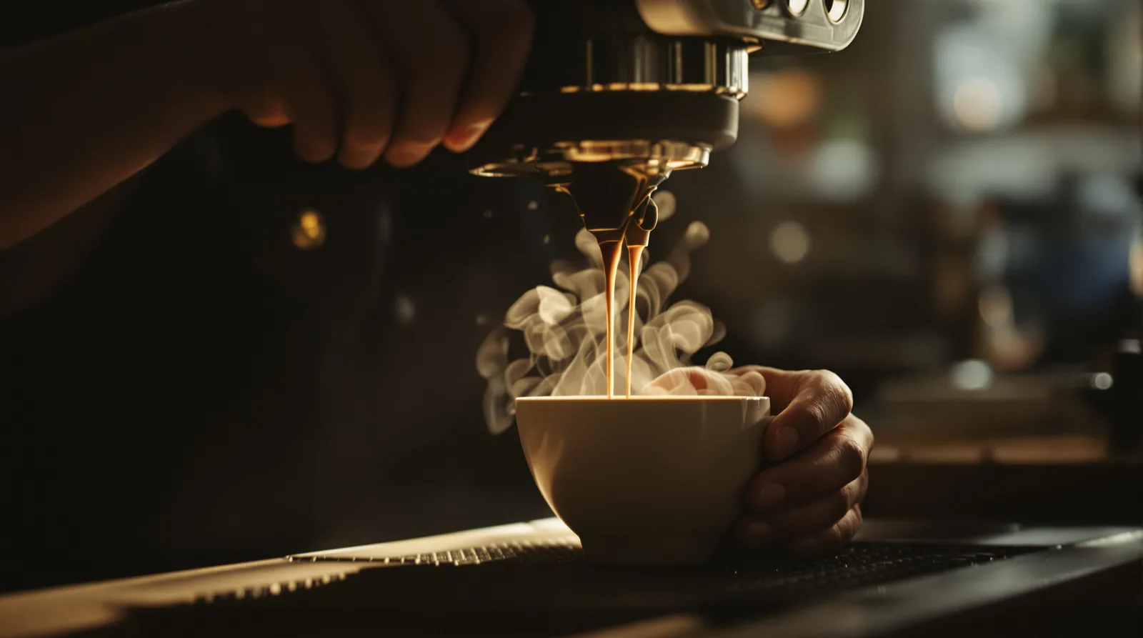 close-up coffee craft moment evoking flat white vs latte: the real difference