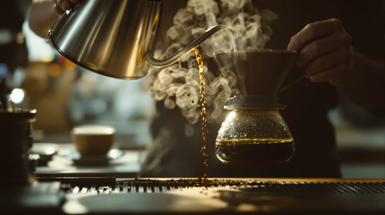 close-up coffee craft moment evoking how to make pour over coffee: the complete guide (with ratios that actually work)