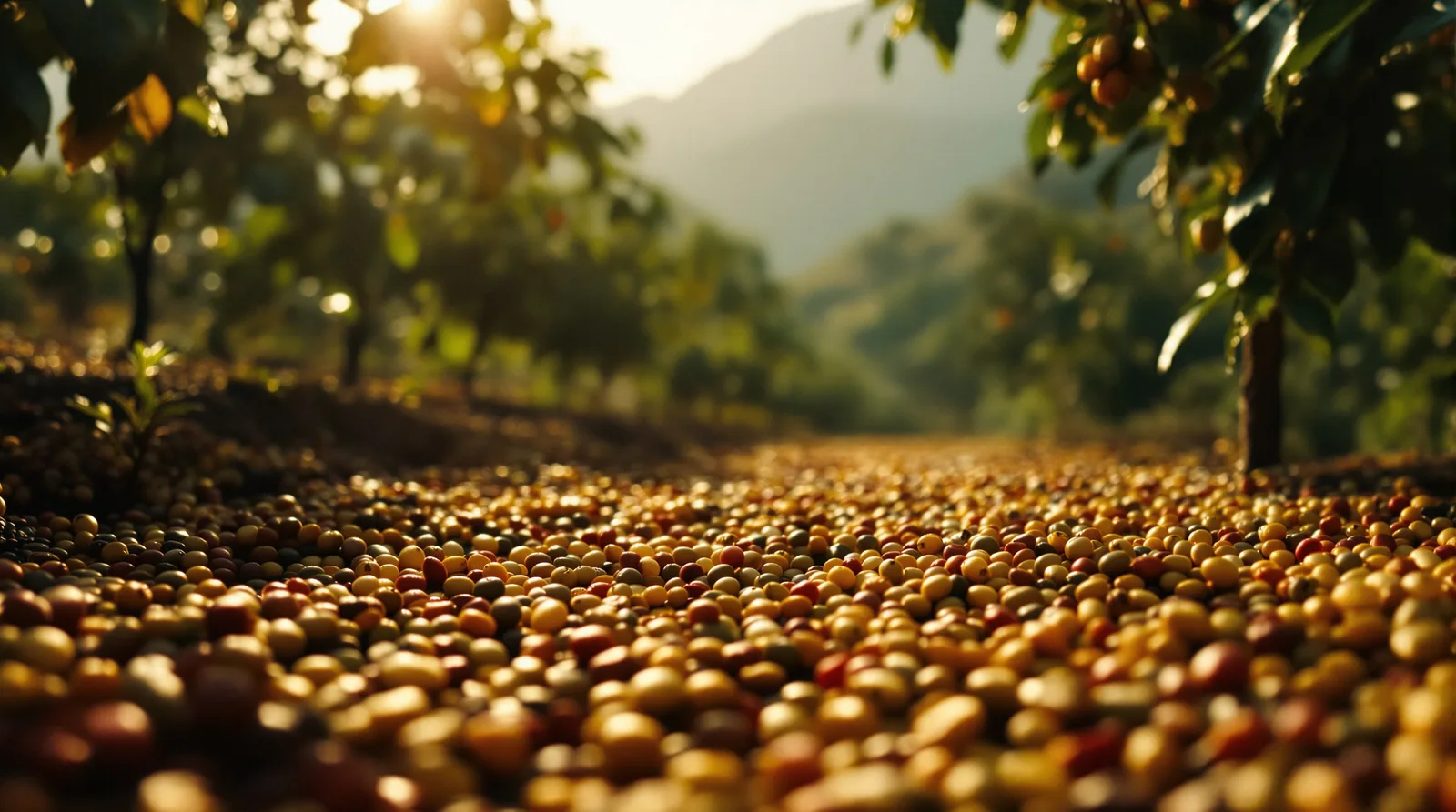 mexican coffee regions with lush plantations and vibrant beans.