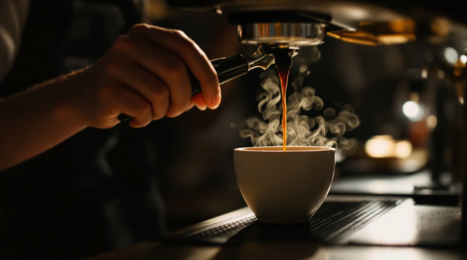 close-up coffee craft moment evoking why the water in your cup matters more than the bean