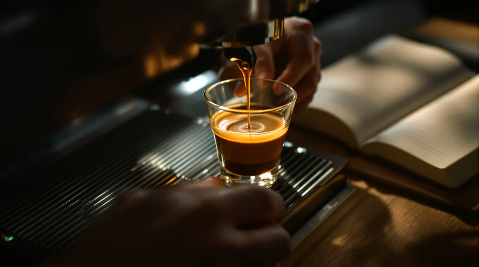 close-up coffee craft moment evoking why new york's third wave coffee scene still can't match its old-school diners