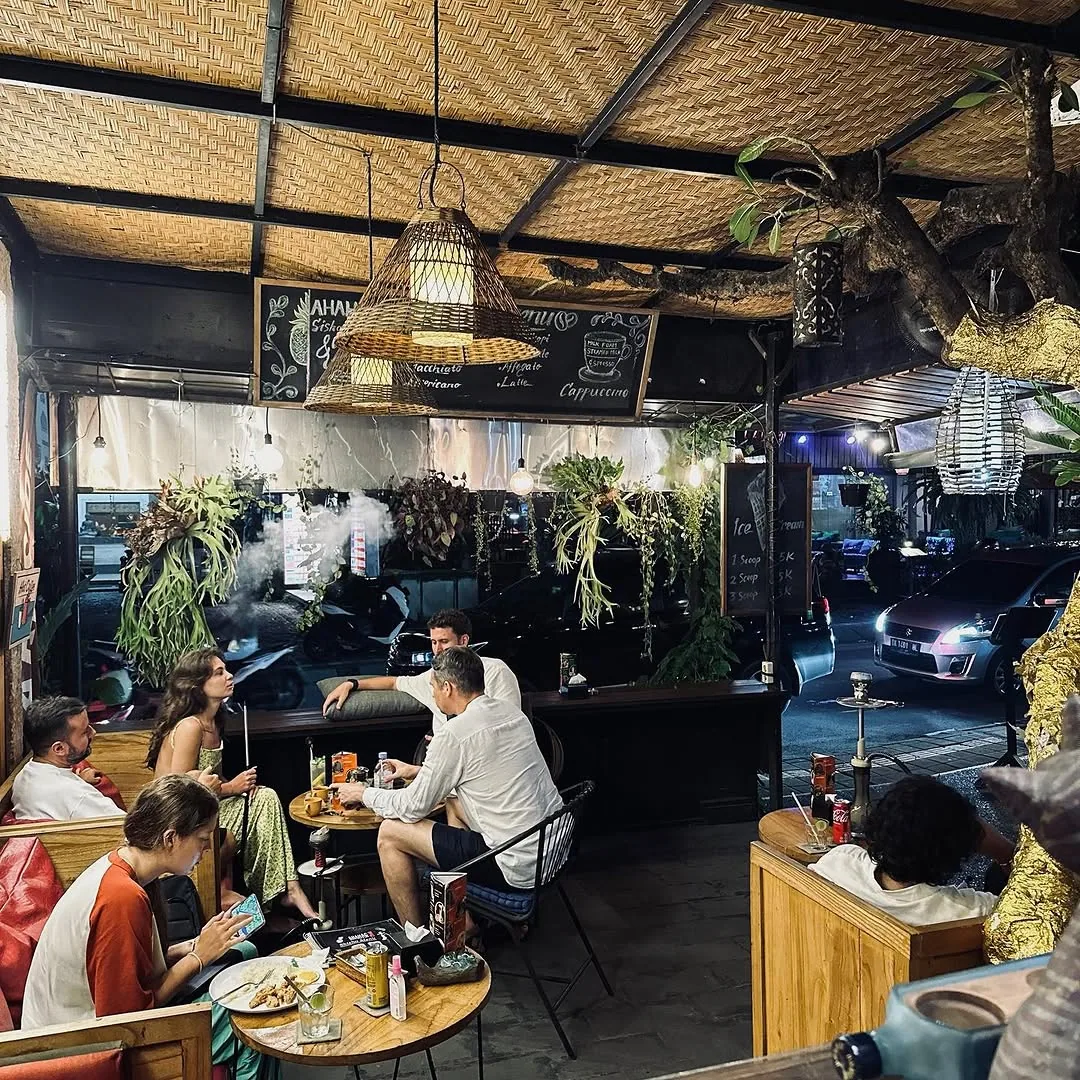 AHAHAC Shisha shop and cafe in Ubud, specialty coffee cafe