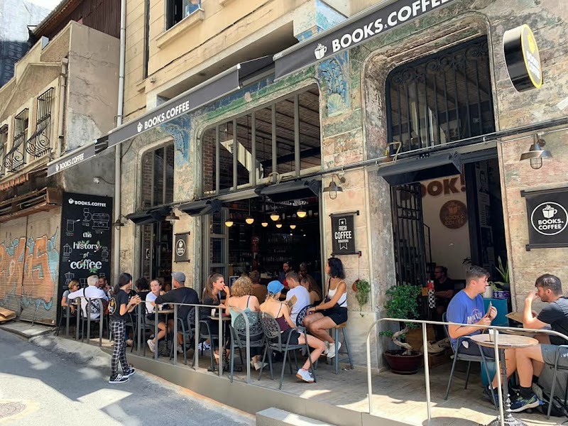 books & coffee karaköy — bookshop cafe in istanbul