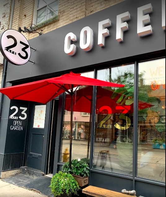Cafe23 in Toronto, specialty coffee cafe