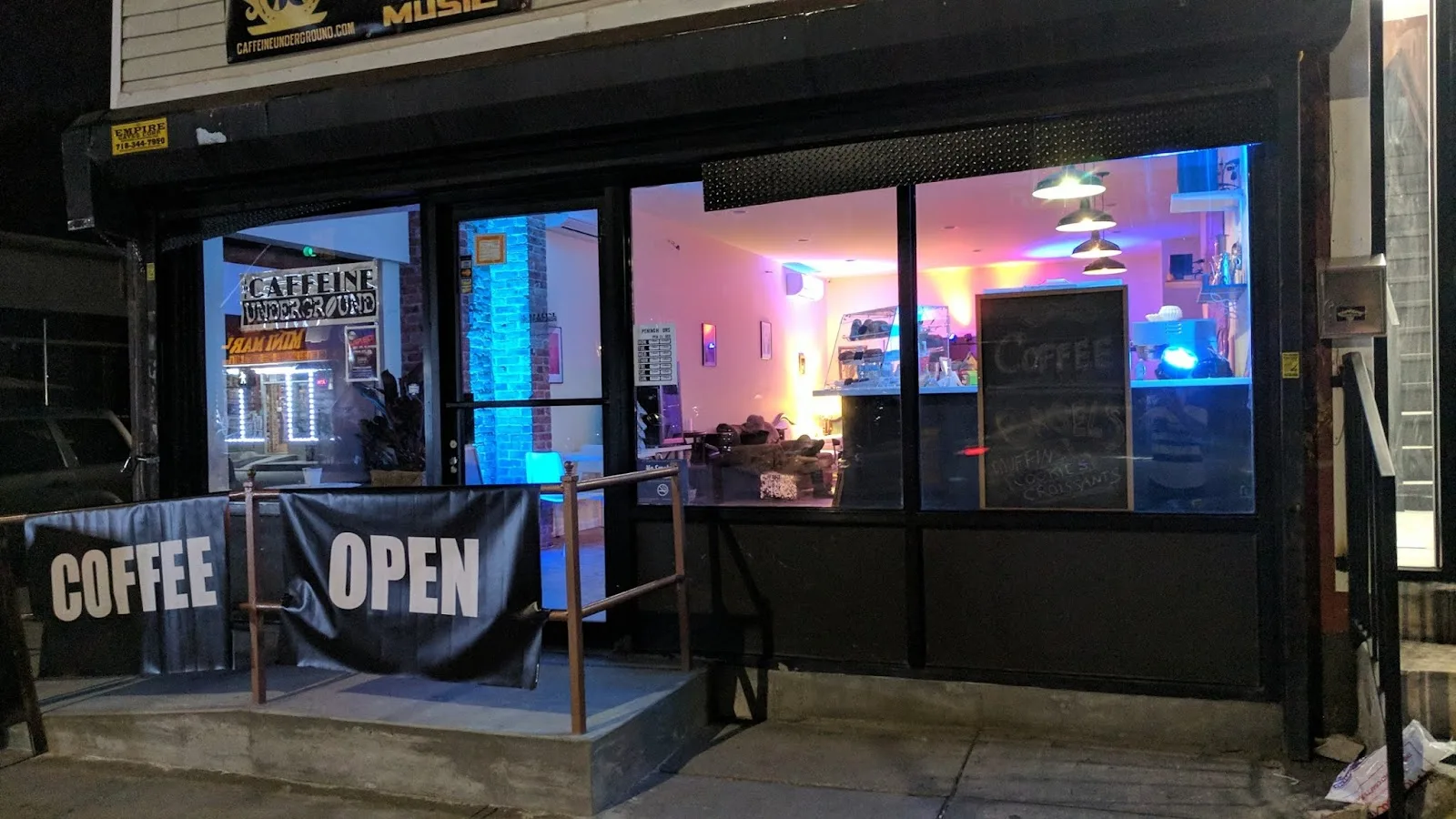 Caffeine Underground in New York City, specialty coffee cafe