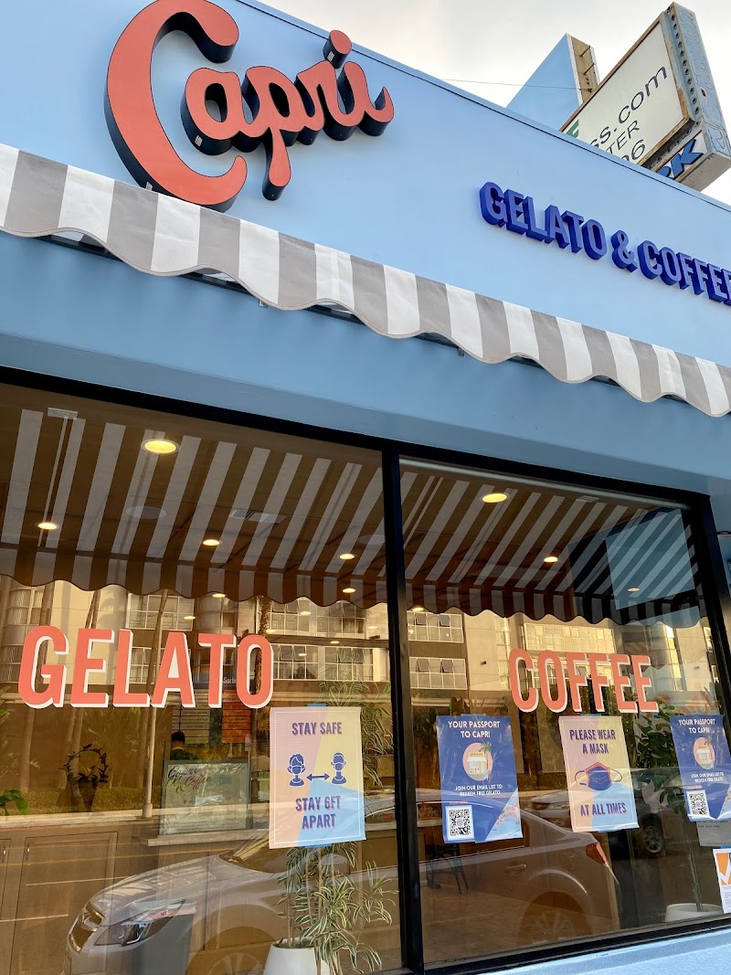 Capri Gelato & Coffee Bar in Los Angeles, specialty coffee cafe