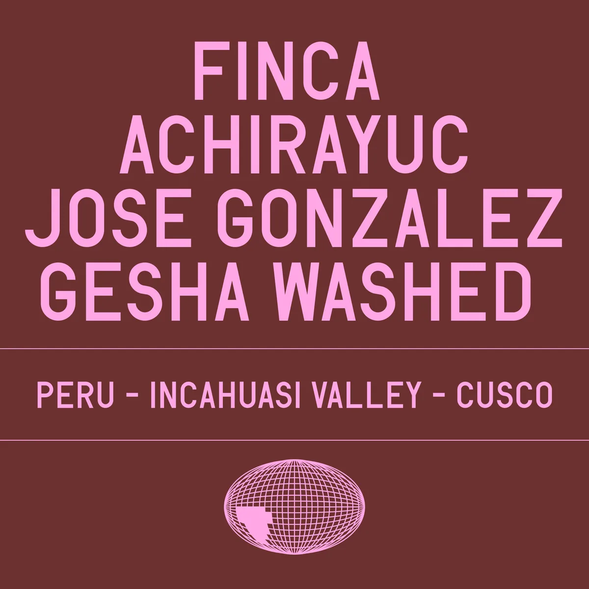 finca achirayuc - jose gonzalez gesha washed - peru coffee by datura