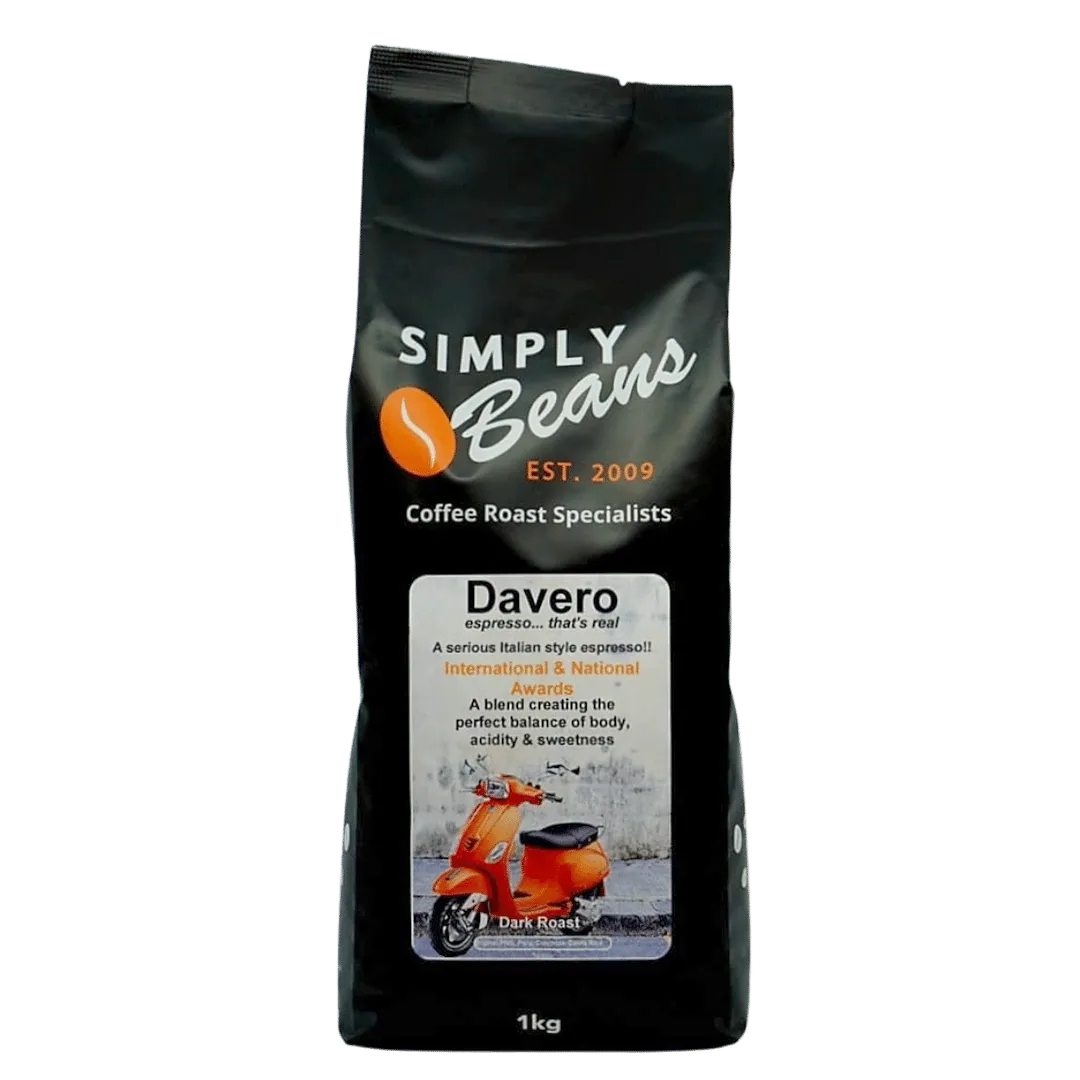 davero blend – espresso that’s real coffee by simply beans coffee roast specialist