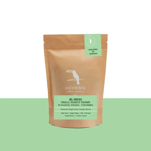 el indio microlot natural process (filter roast) tolima, colombia coffee by colombia coffee roasters.