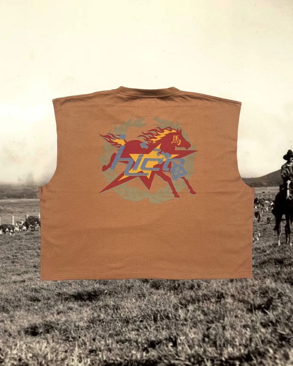fire horse ranch sleeveless tee coffee by hico - hawaiian coffee