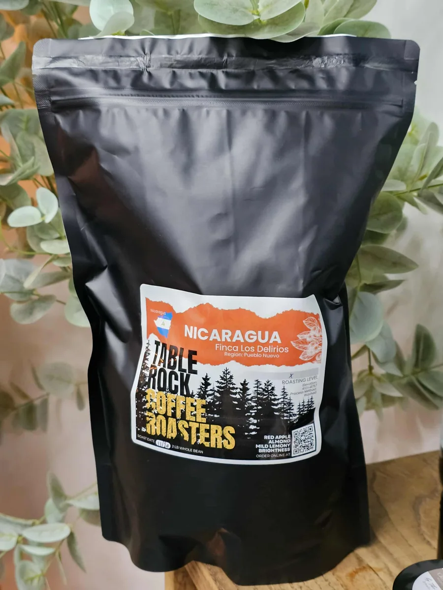 nicaragua finca los delirios | medium roast coffee 2lb bag coffee by table rock coffee roasters
