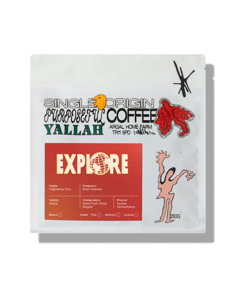 ebert huaman gesha, peru coffee by yallah coffee