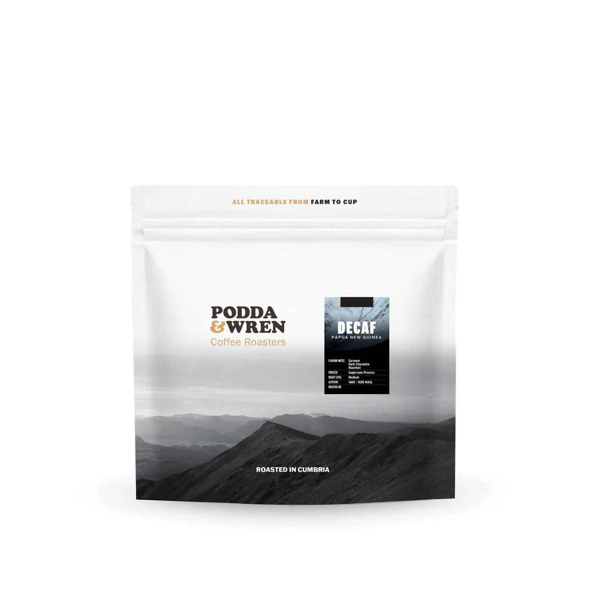 decaf - papua new guinea - paradise mountain - sugarcane process coffee by podda & wren coffee roasters