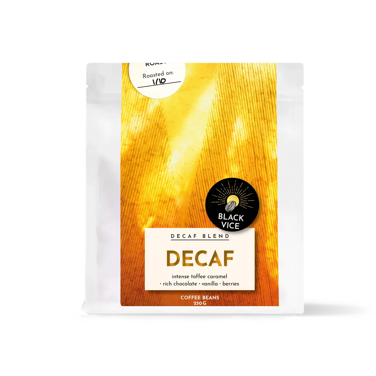 decaf blend coffee by black vice coffee roasters