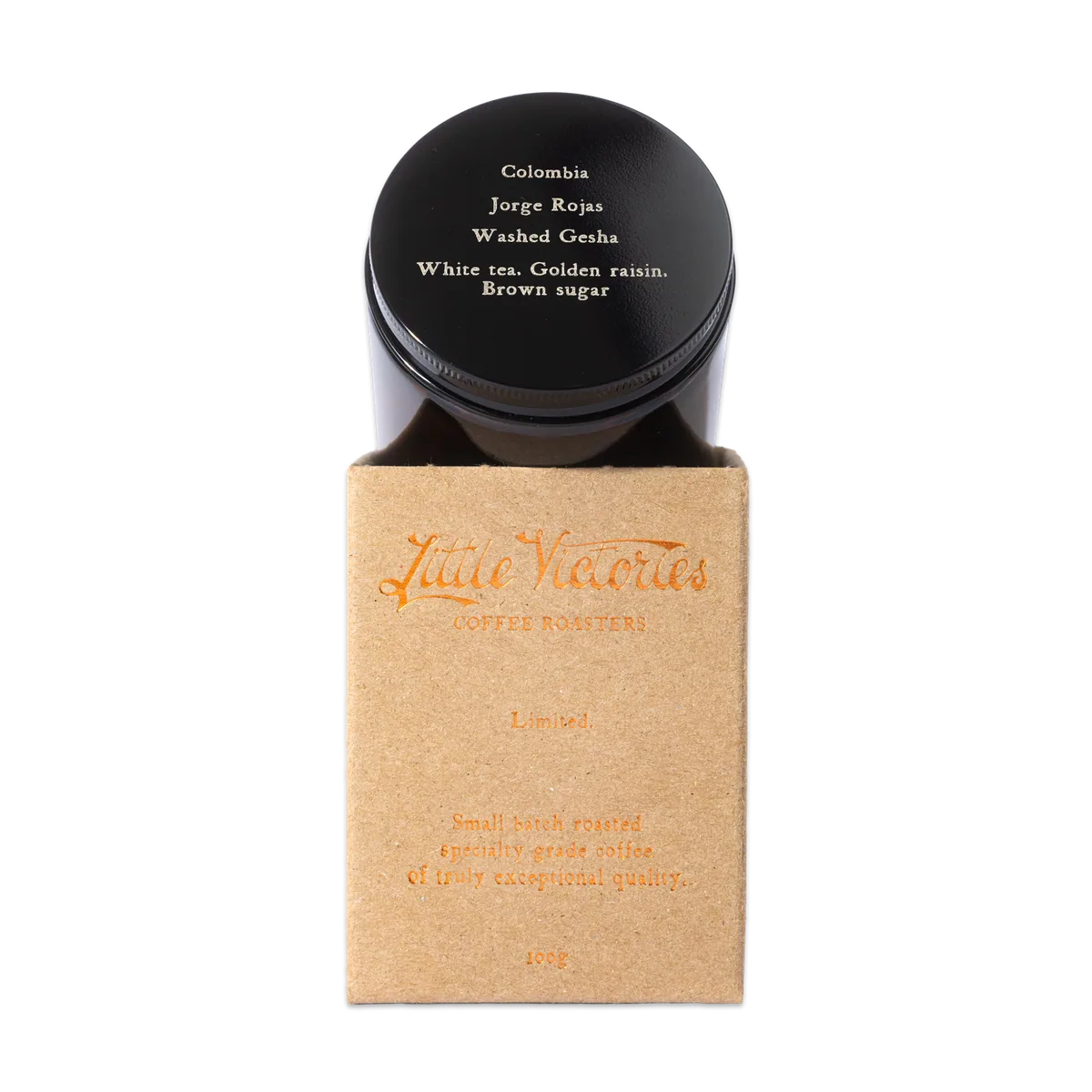 colombia jorge rojas - gesha (100g jar) coffee by little victories coffee roasters - elgin