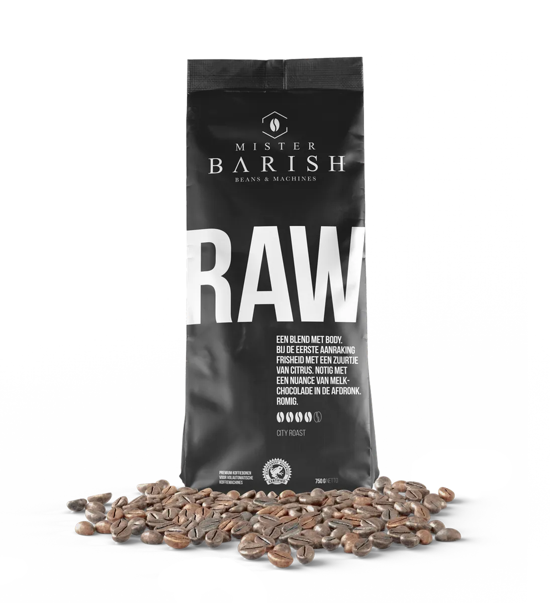 raw - mister barish - koffiebonen - 750gr coffee by mister barish beans & machines