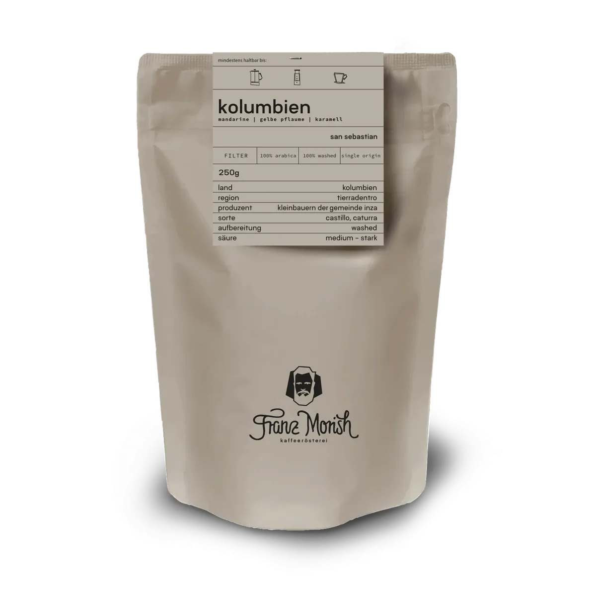 kolumbien san sebastian - filterkaffee coffee by franz morish coffee roastery
