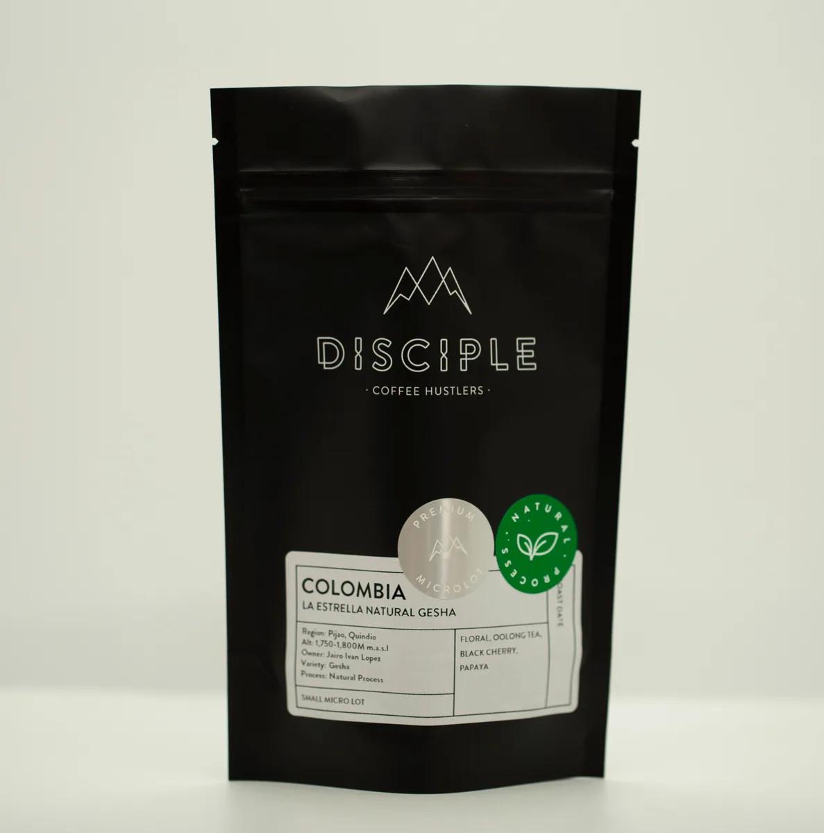colombia - la estrella gesha / natural (reserve range) coffee by disciple roasters