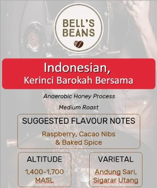 indonesian, barokah kerinci coffee by bells beans - local coffee roaster | specialty coffee beans