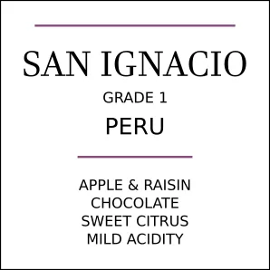 peru san ignacio dark roast coffee by pebble and pine coffee