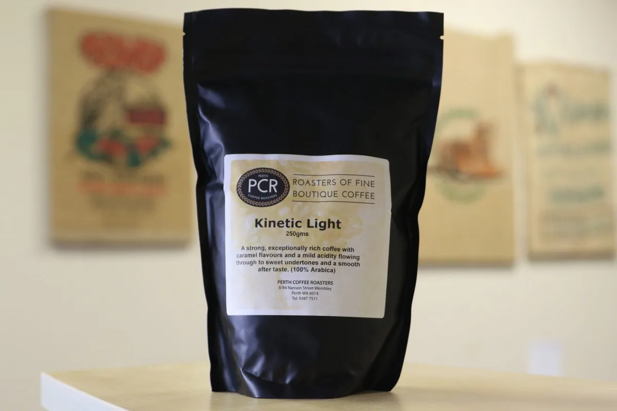 kinetic light 250g beans coffee by perth coffee roasters