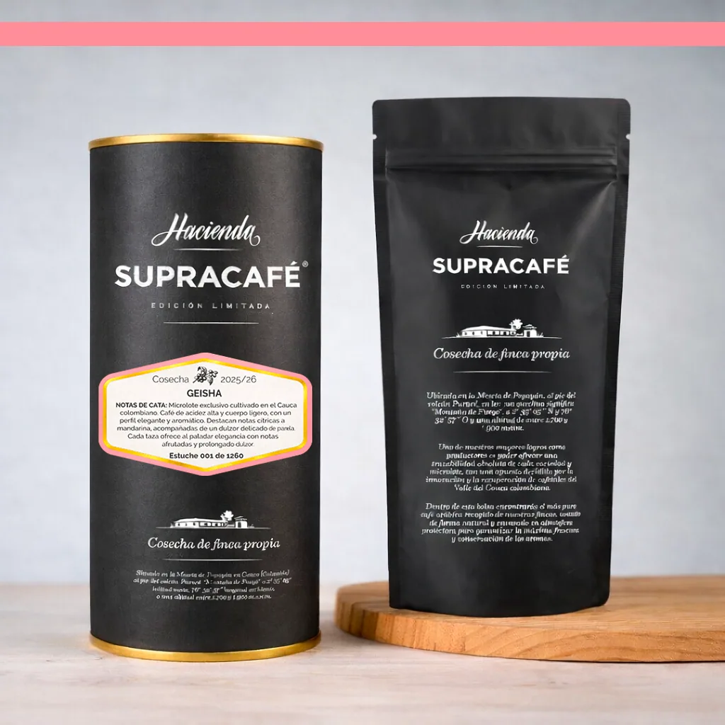 café de colombia de cosecha propia hacienda supracafé geisha 250g - colombia coffee by supracafé s.a.