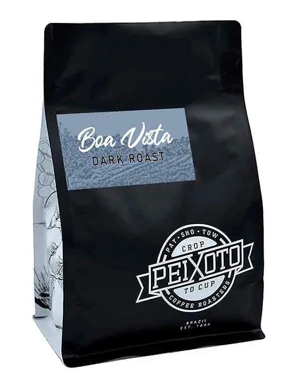boa vista dark roast coffee by peixoto coffee roasters.