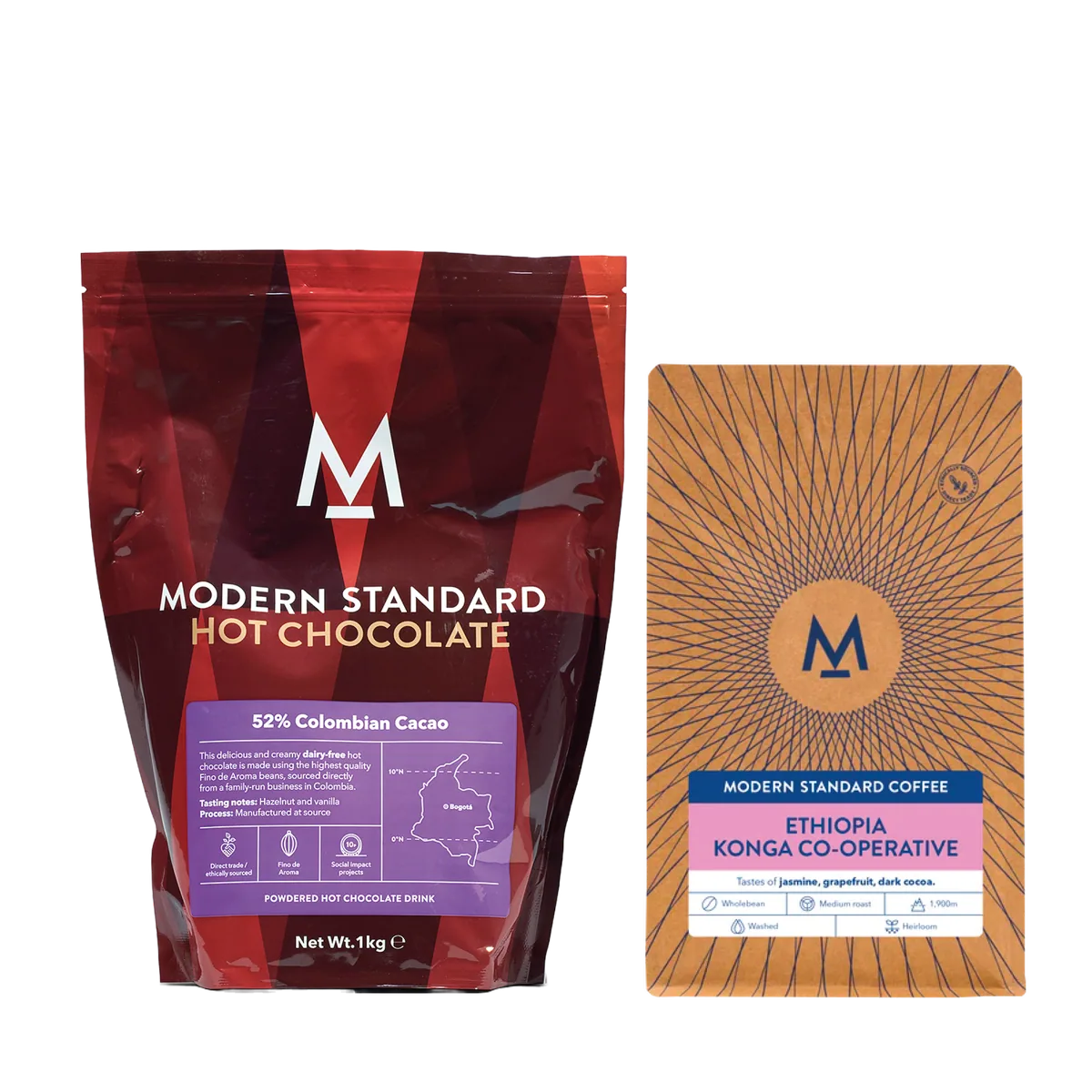 hot chocolate & coffee gift bag coffee by modern standard coffee - roastery