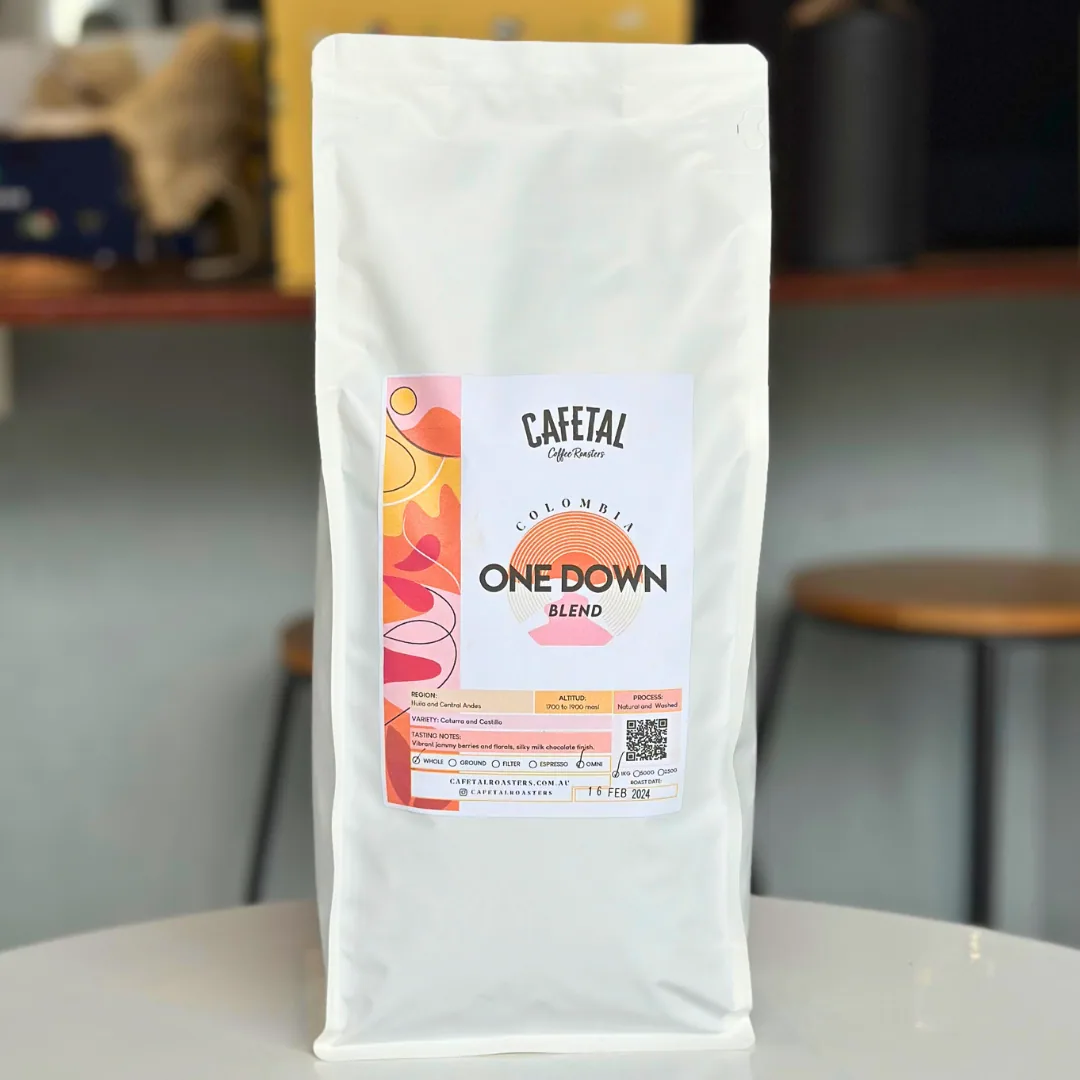 one down blend coffee by cafetal coffee roasters