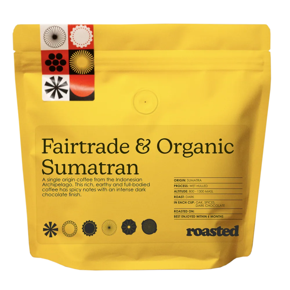 fairtrade organic sumatran coffee by roasted coffee limited