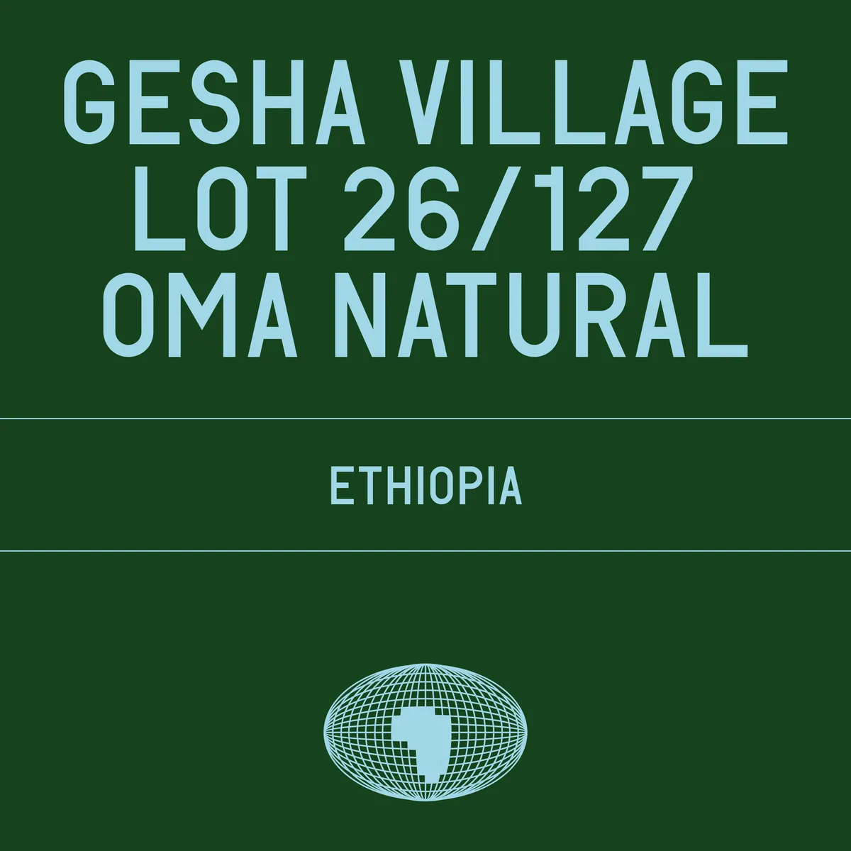 gesha village - lot 26/127 oma natural - ethiopia coffee by datura