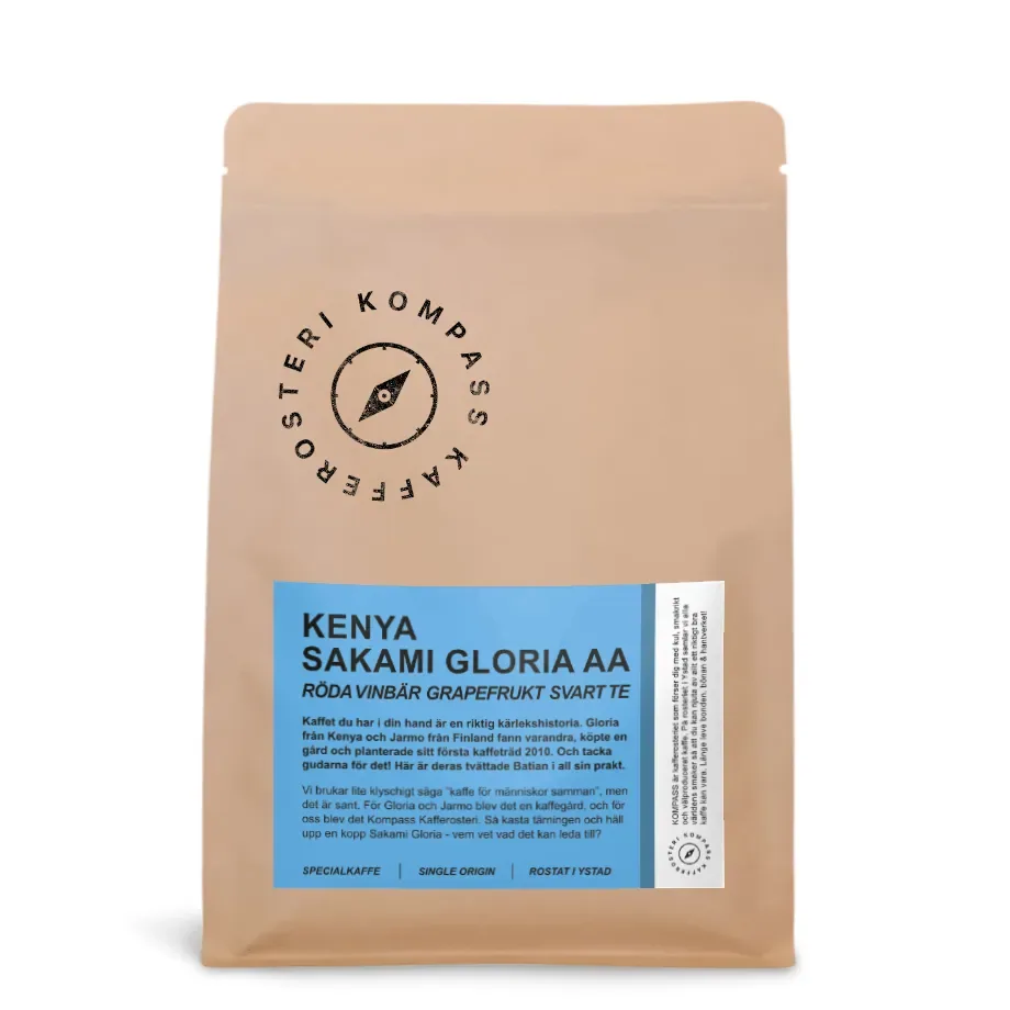 kenya sakami gloria aa 250g - kenya coffee by kompass kafferosteri