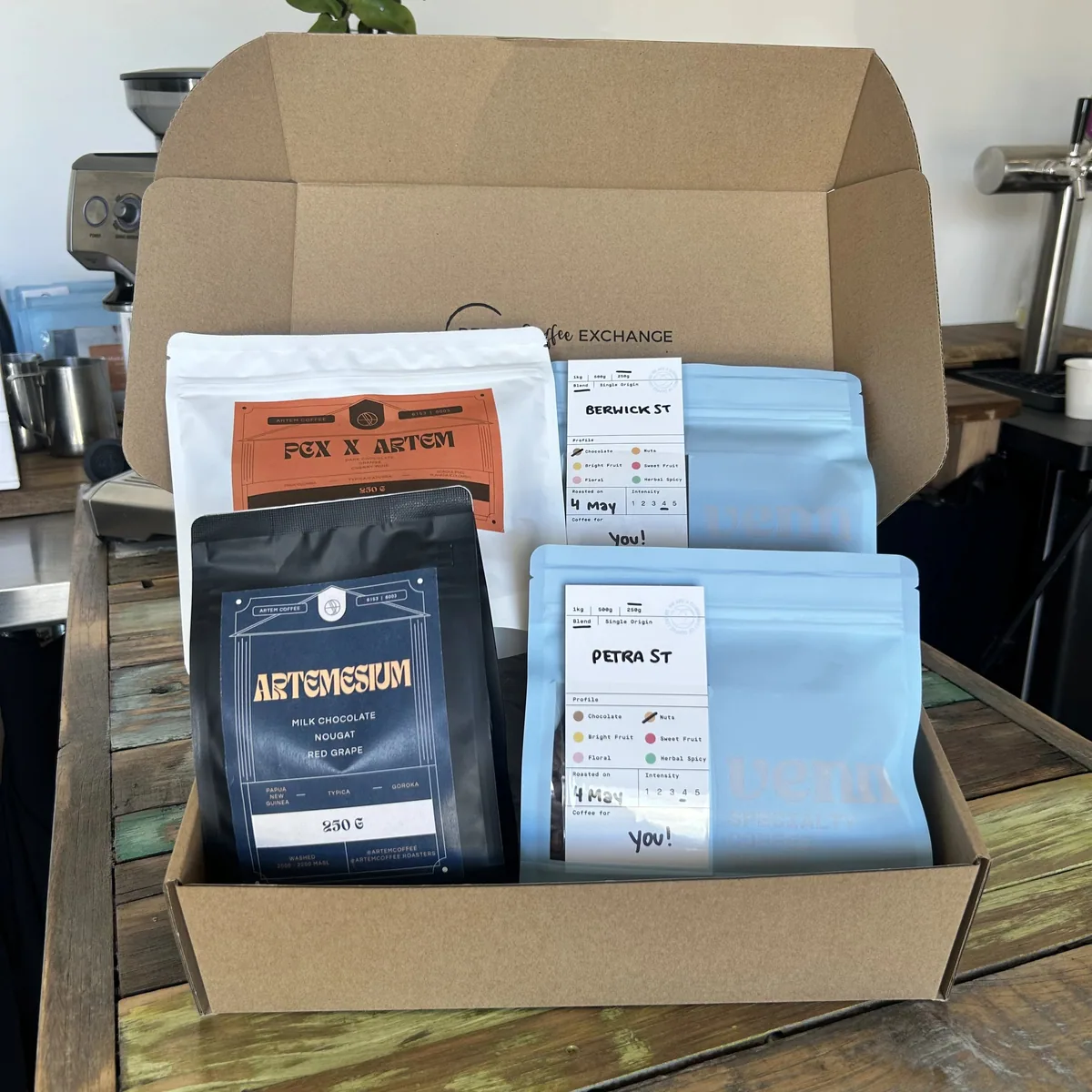 side-by-side: venn x artem coffee by perth coffee exchange
