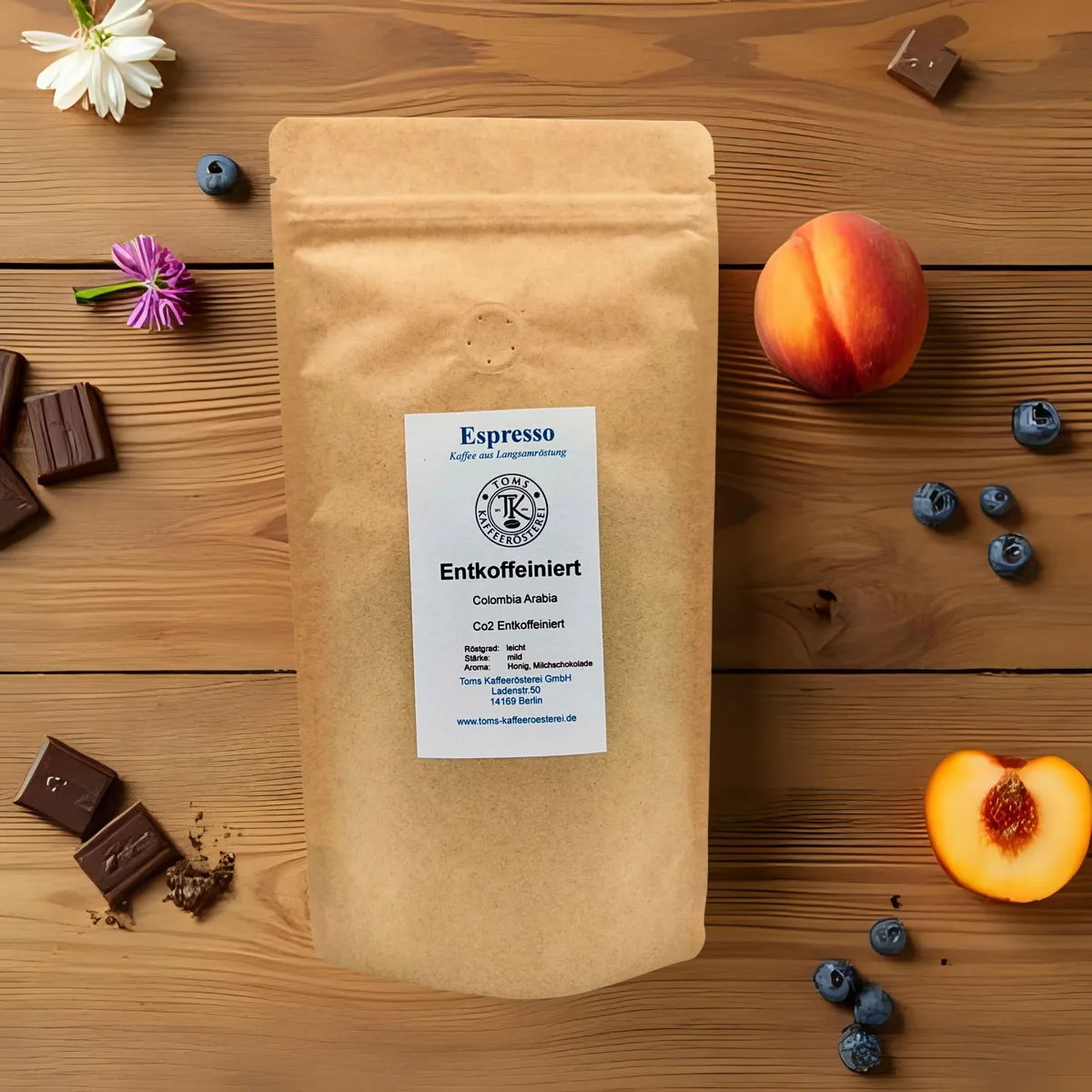 colombia supremo decaf espresso coffee by toms coffee roasters ridder schwarz gbr