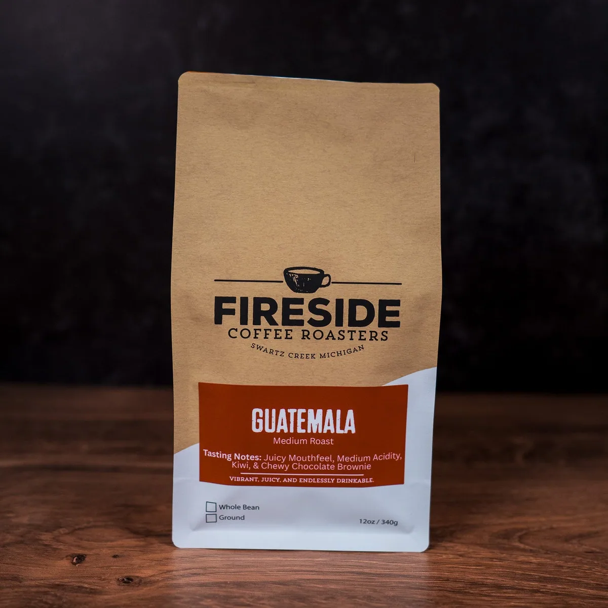 guatemala medium roast coffee by fireside coffee co