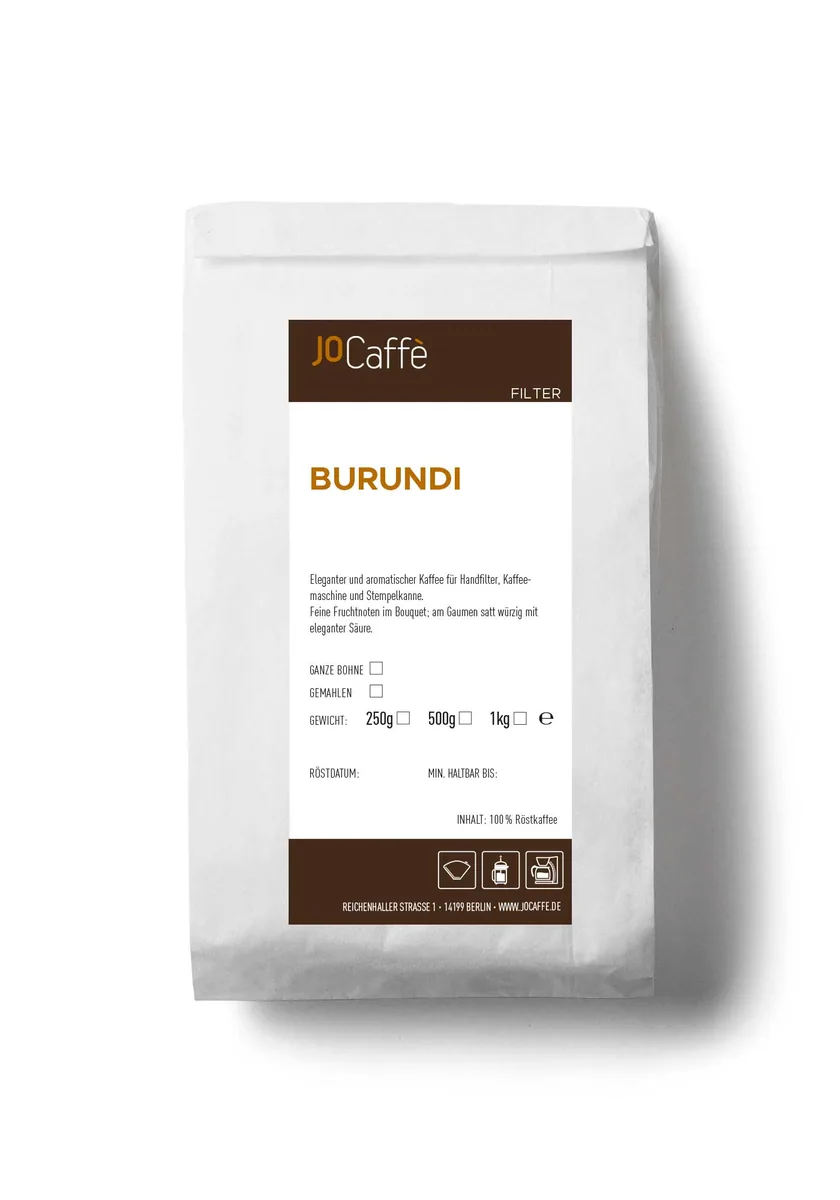 burundi coffee by jocaffè rösterei & maschinen
