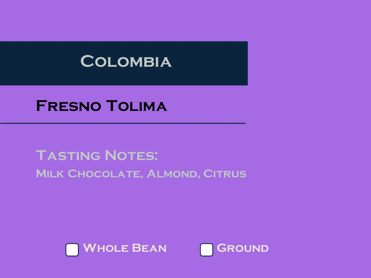 colombia fresno tolima (medium roast) coffee by haven coffee roasters