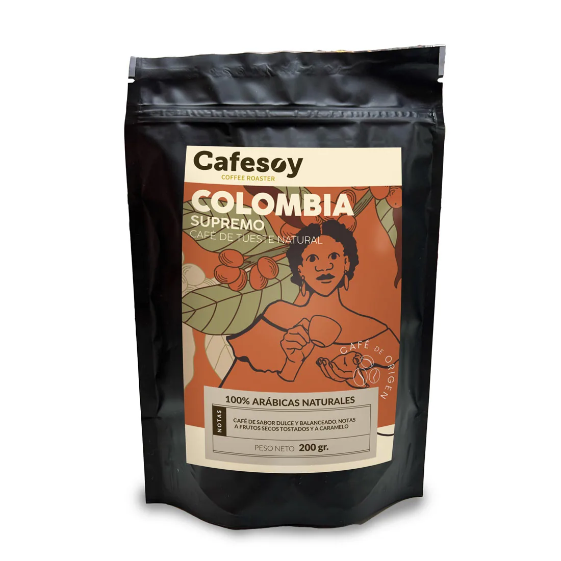 cafe colombia supremo 200 gr. cafesoy coffee by cafés cafesoy | café especialidad | tienda café online