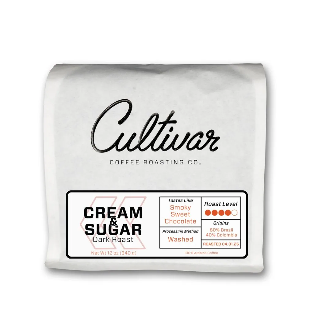 cream & sugar dark roast coffee by cultivar coffee roasting co.