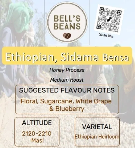 ethiopian, sidama. honey coffee by bells beans - local coffee roaster | specialty coffee beans