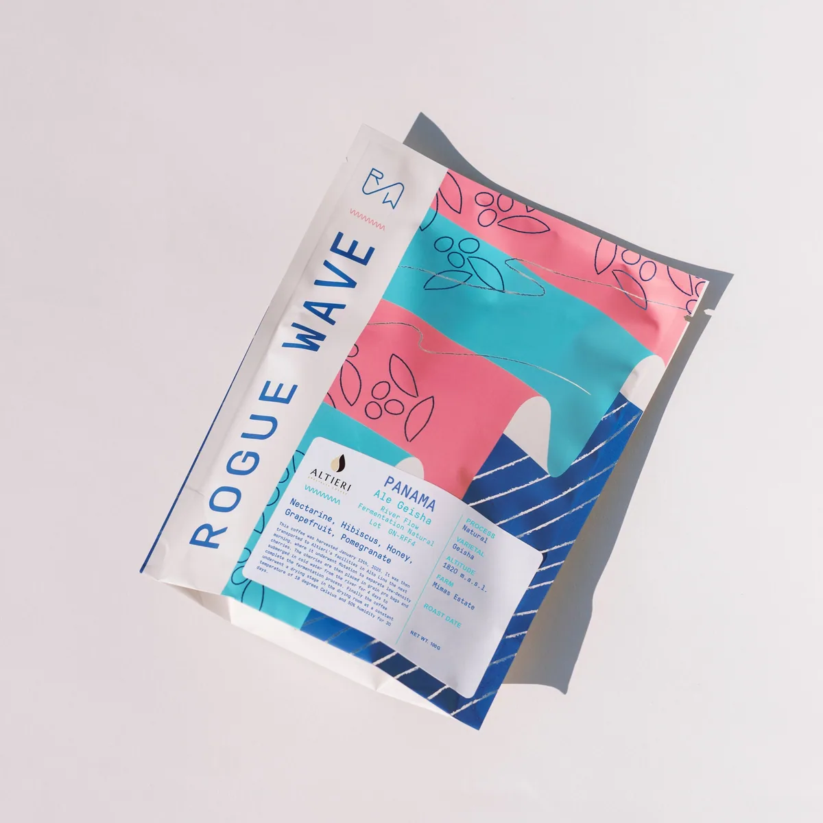 panama - altieri ale geisha | river flow fermentation natural gn-rff4 - 100g - panama coffee by rogue wave coffee