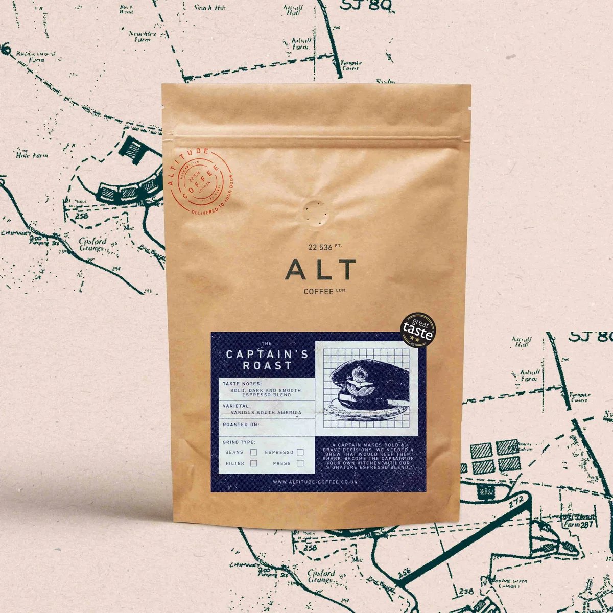 the captain’s roast - espresso blend coffee by altitude coffee london