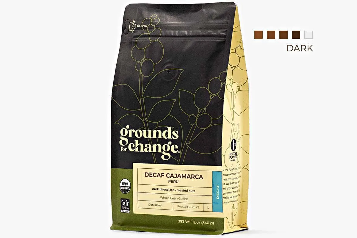 decaf peru "cajamarca" coffee by grounds for change coffee