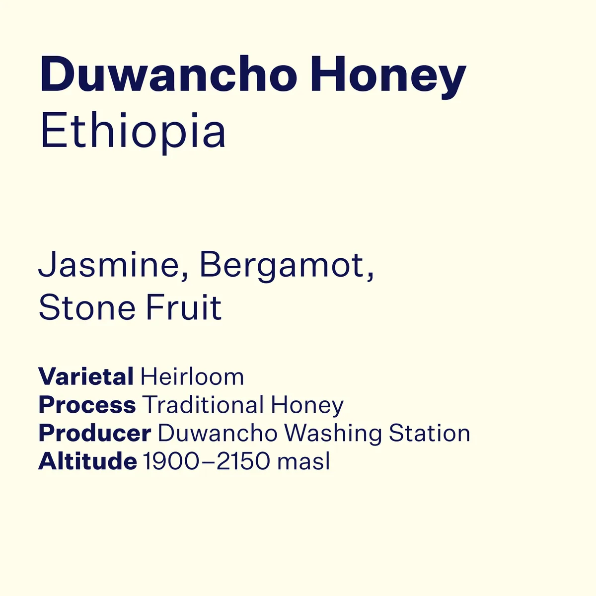 ethiopia duwancho honey coffee by high note roasters