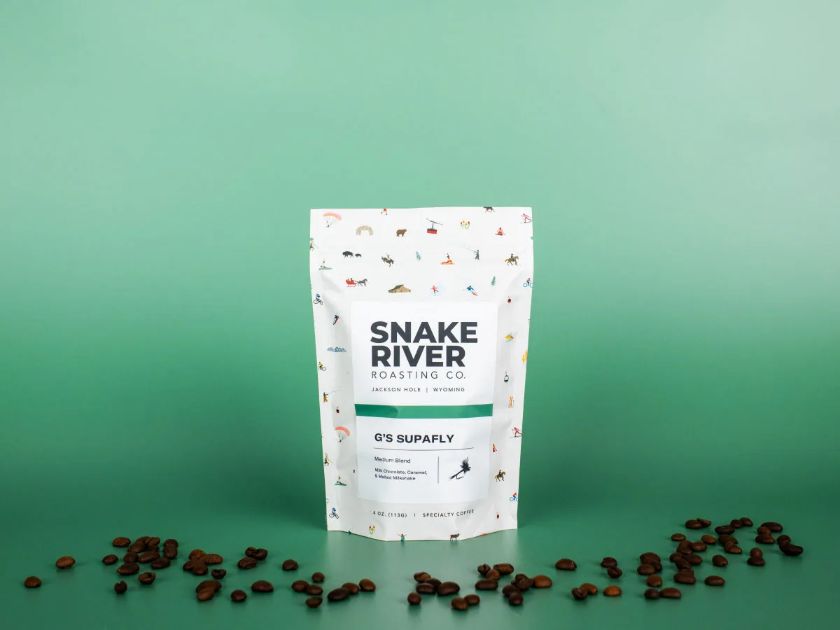 g's supafly stone dry coffee by snake river roasting company
