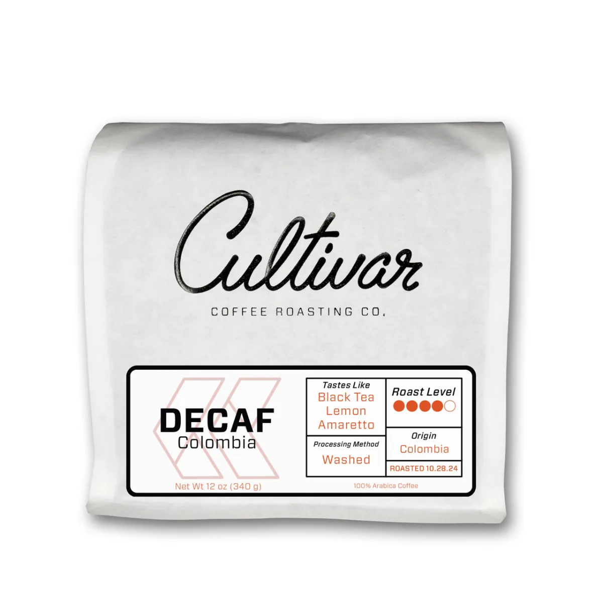 decaf colombia coffee by cultivar coffee roasting co.