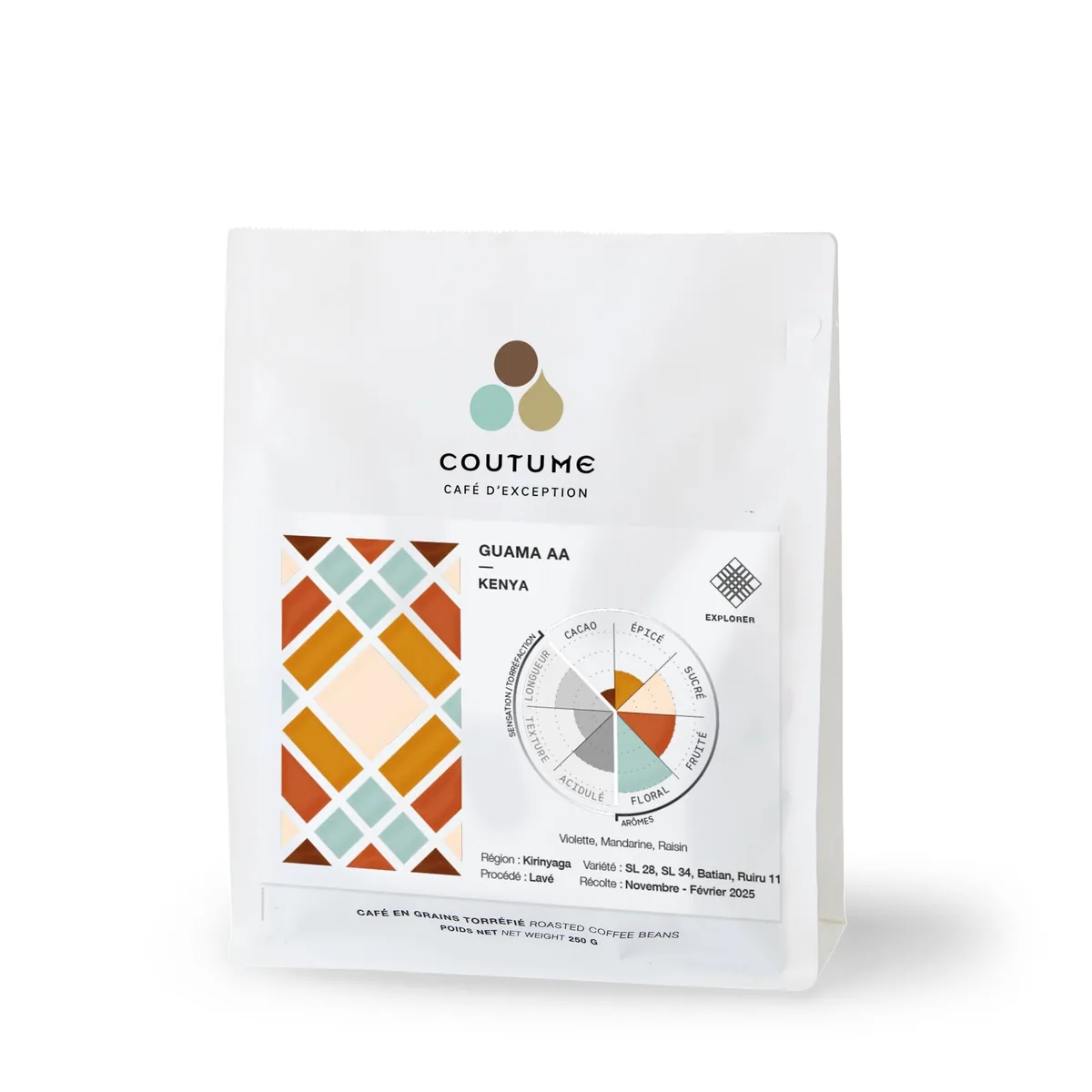 café kenya guama aa 250g coffee by coutume centre commercial parly 2 | torréfacteur | coffee shop | brunch