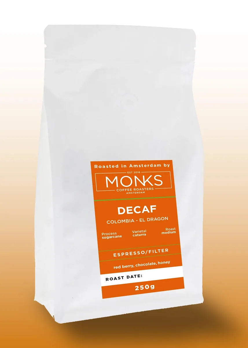 decaf (colombia) coffee by monks coffee roasters
