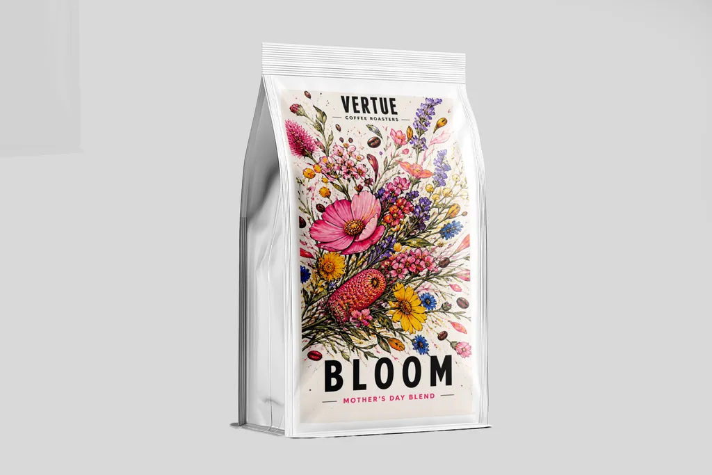 bloom mother's day blend coffee by vertue coffee roasters
